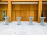 High Bar Tables with Grey Spandex