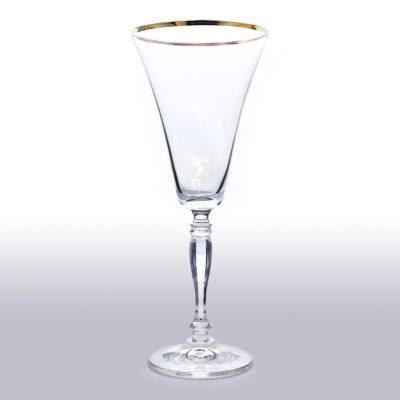 Gold Rim Wine Glass